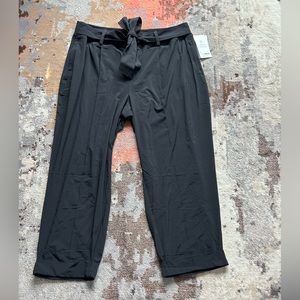 Athleta black Cardiff pant size 22 waist bow NWT